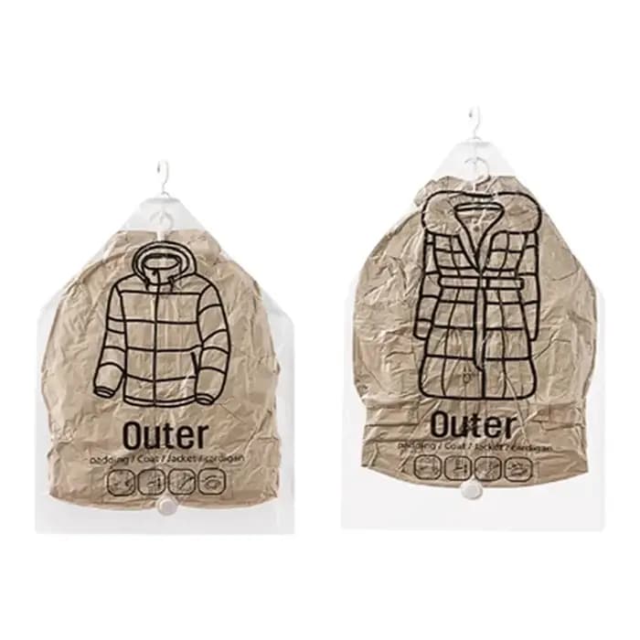 Sac de compression sous vide suspendu pour le rangement des doudounes