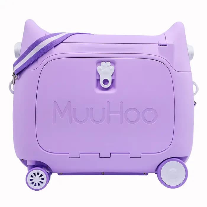 Valise à roulettes multifonctionnelle pour enfants, bagages de dessin animé pour enfants, valise à roulettes de voyage d'embarquement, 20 po, peut s'asseoir ou monté
