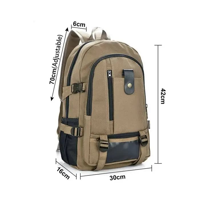 Sac à dos vintage en toile pour camping
