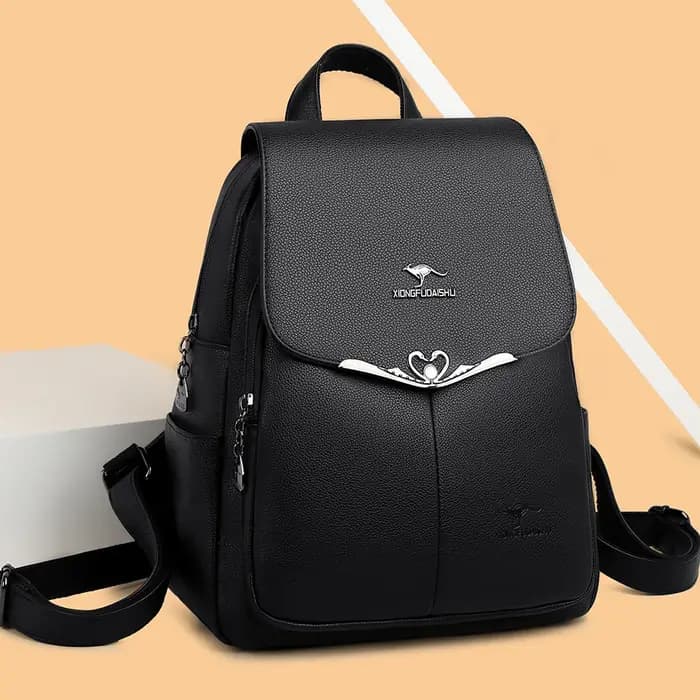Sac à dos en cuir PU pour femme, grande capacité, sac à dos de voyage pour femme, sac à dos pour ordinateur portable pour femme, sacs d'école, créateur de luxe, mode