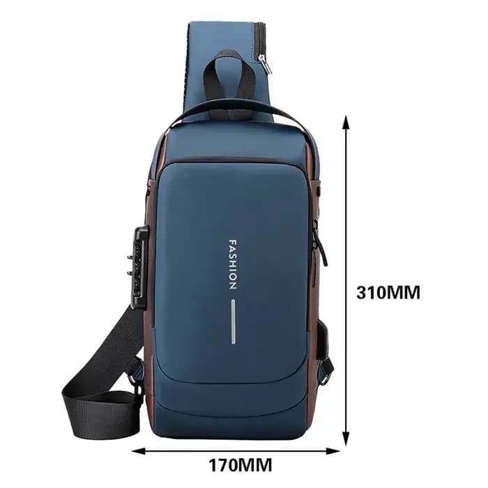 Sac à bandoulière multifonction antivol USB