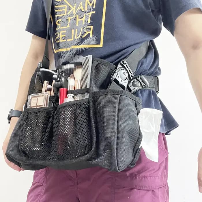 Sac banane transparent pour maqucroisement avec poignées, sangle initiée amovible
