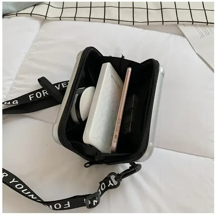 Mini valise personnalisable pour femmes, sac à bandoulière, sacs et étuis à cosmétiques
