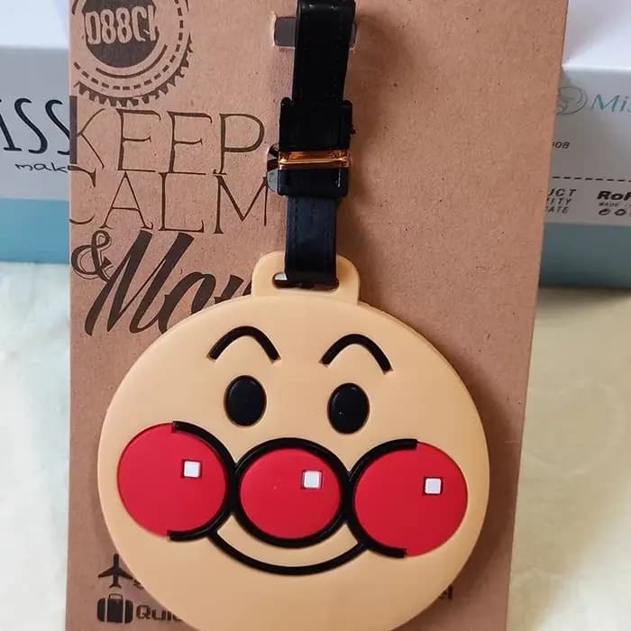 Étiquette de bagage Anpanman style dessin animé mignon