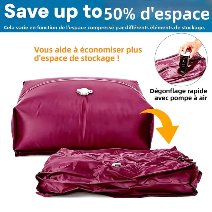 Ensemble Sac de Compression en TPU 17L avec Pompe Electrique