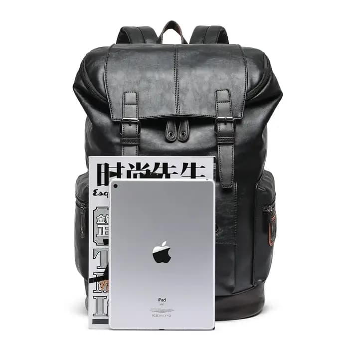 Grand sac à dos de voyage antivol en cuir pour hommes sacs pour ordinateur portable