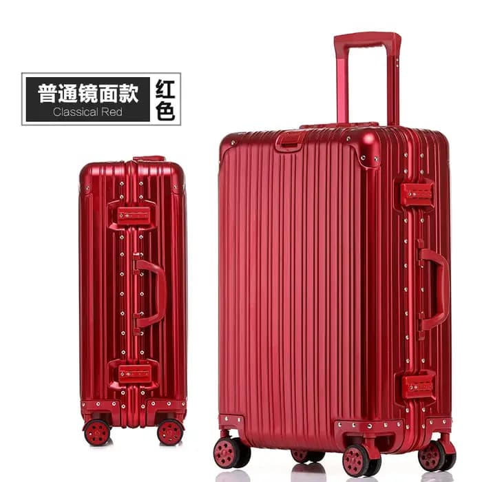 100% valise en aluminium bagage en métal 20 "22" 28 "30 pouces