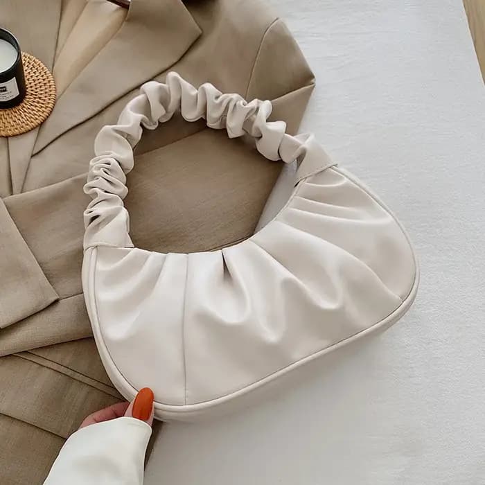 Sacs à main plissés en nuage pour femmes, sac à main de styliste, fourre-tout à boulettes, sac à ais