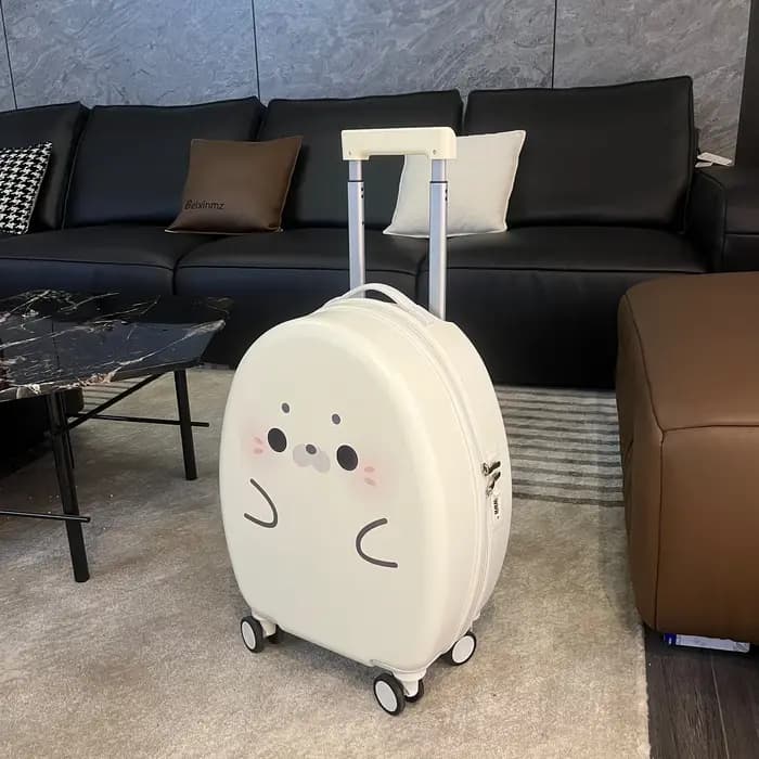 Bagage pour enfants mignon valise de cabine légère de 20 pouces chariot d'étudiant avec valise à serrure à combinaison avec roues silencieuses