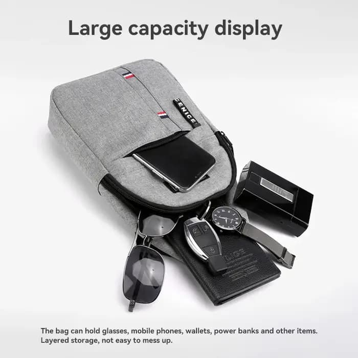 Sac banane imperméable de grande capacité pour hommes