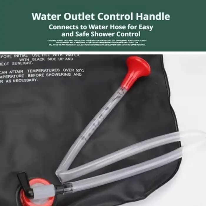 Sac de douche solaire 20L grande capacité
