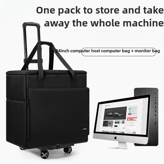  Mallette de Transport d'ordinateur robuste tour moniteur PC chariot mobile Portable voyage d'affaires sacs PC sac de rangement d'écran étanche