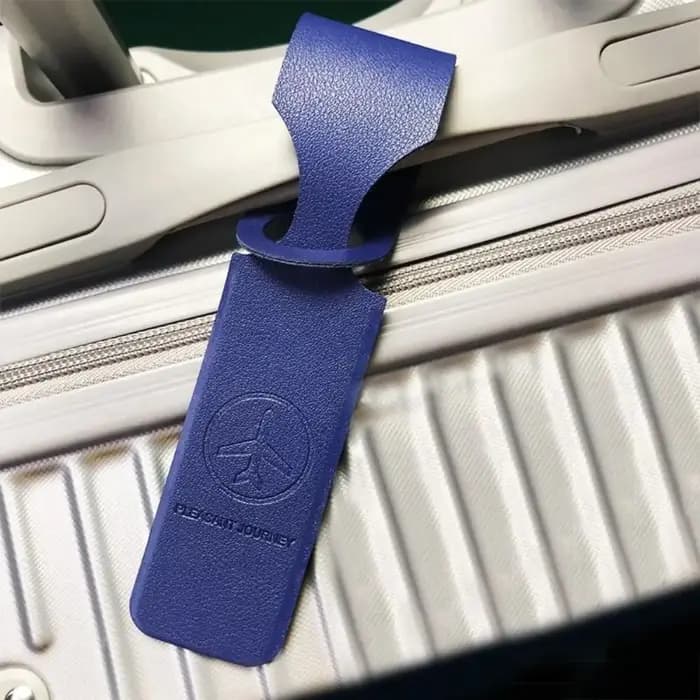 Étiquette de bagage en cuir PU pour valise, accessoires de voyage, étiquette nominative pour carte d