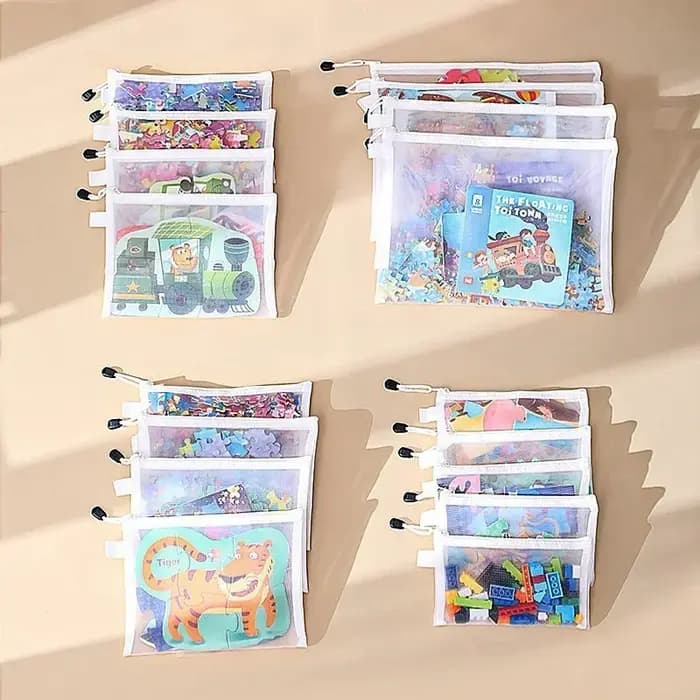 Pochettes transparentes A4/A5/horizon à fermeture éclair