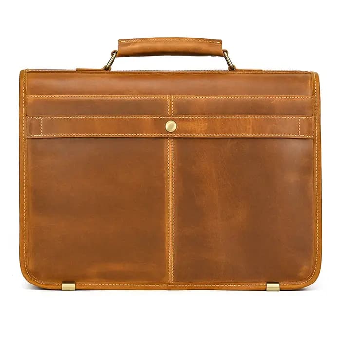 Sac pour ordinateur portable en cuir véritable personnalisé pour hommes