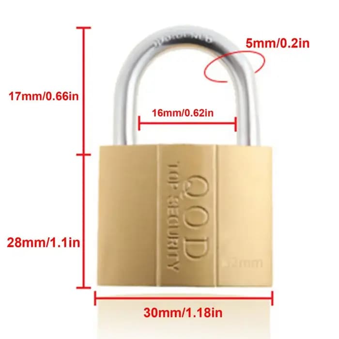 Cadenas en cuivre pour casiers à bagages, serrures à haute sécurité avec 3 clés pour casier à bagage