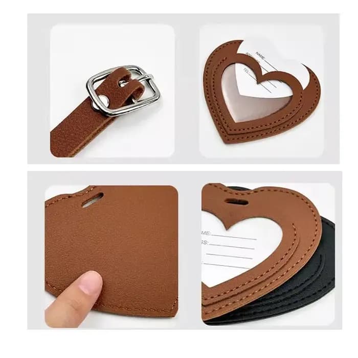 Étiquettes de bagage en cuir PU épaissi