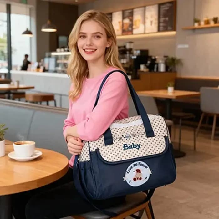 Sac de maman multifonctionnel à une épaule de taille moyenne à la mode ; Sac
