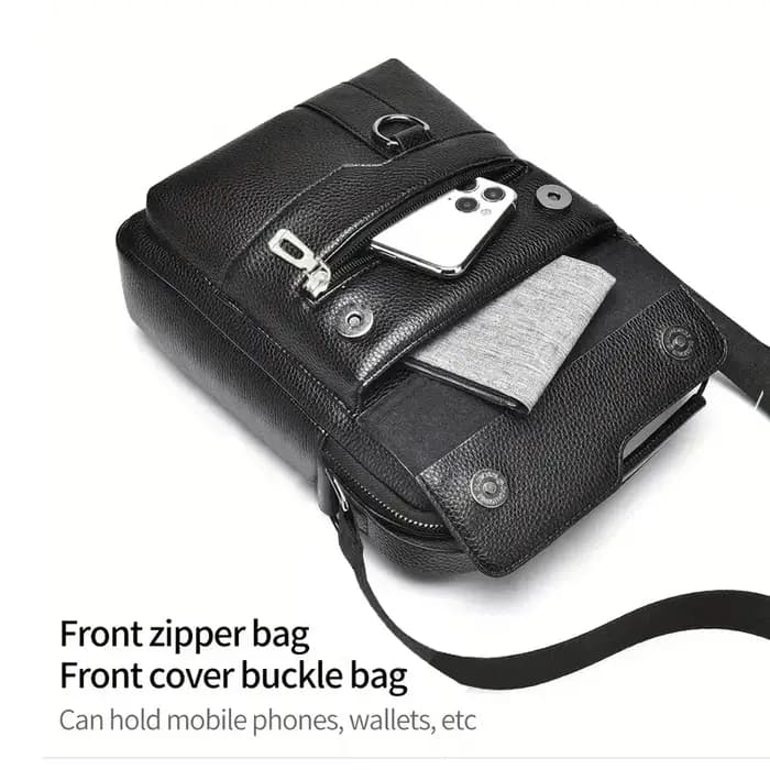 Le sac à bandoulière à une épaule pour hommes convient aux voyages d'affaires et peut être porté à la main en matériau Pu.