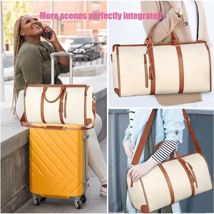 Valise de grande capacité de couleur unie