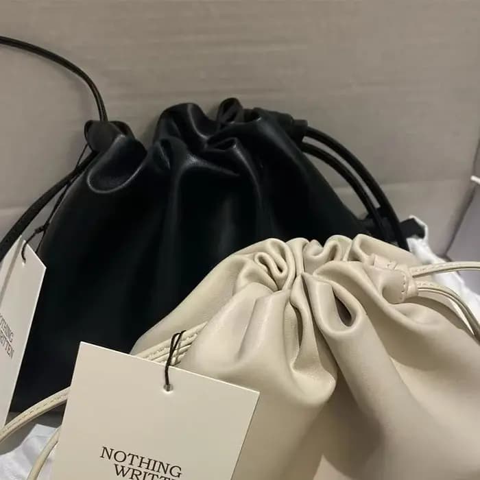 Sac de rangement de luxe en cuir souple en forme de nuage