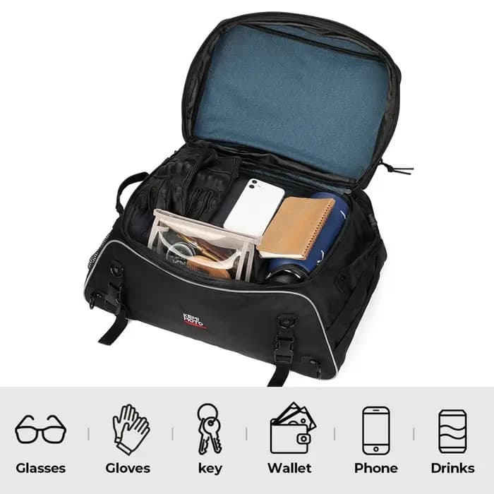 Sacs de selle pour moto, bagages de voyage, sac de coffre souple et pliable pour Touring Road King, Street Glide, Road Glide