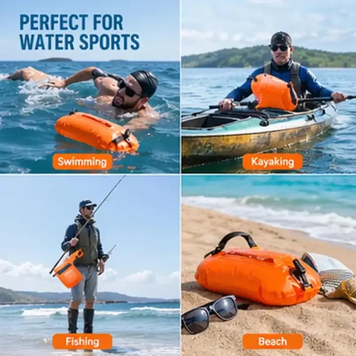 Sac gonflable de sauvetage avec sac de rangement étanche pour sports nautiques
