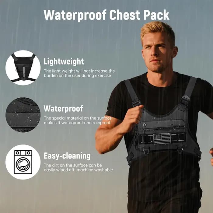 Sac de gilet de course tactique avec étui pour pistolet