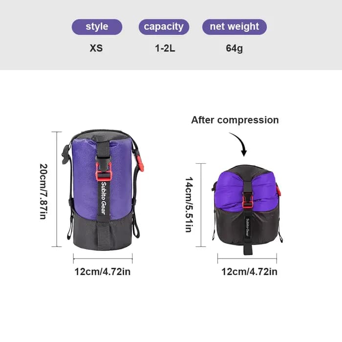 Sac de compression 1-25L, résistant à l'eau, ultraléger, sac de rangement pour sac de couchage, équi