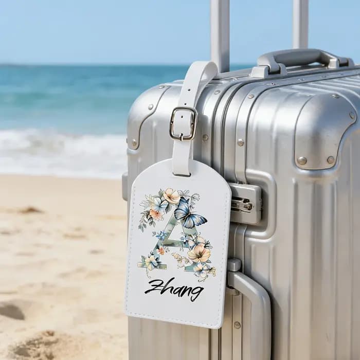 Étiquettes de bagages blanches personnalisées adaptées aux valises