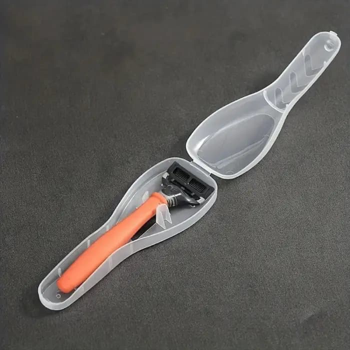 Nouvelle Boîte de Rangement de Voyage Transparente Anti-Poussière pour Rasoir – Étui Portable et Organisateur