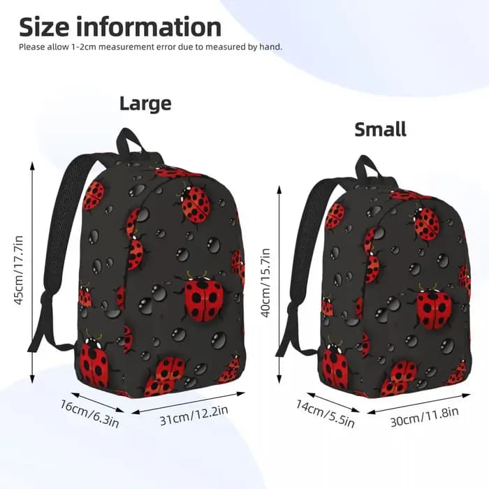 Sac à dos CÔTÉ cinelles rouges avec gouttes d'eau
