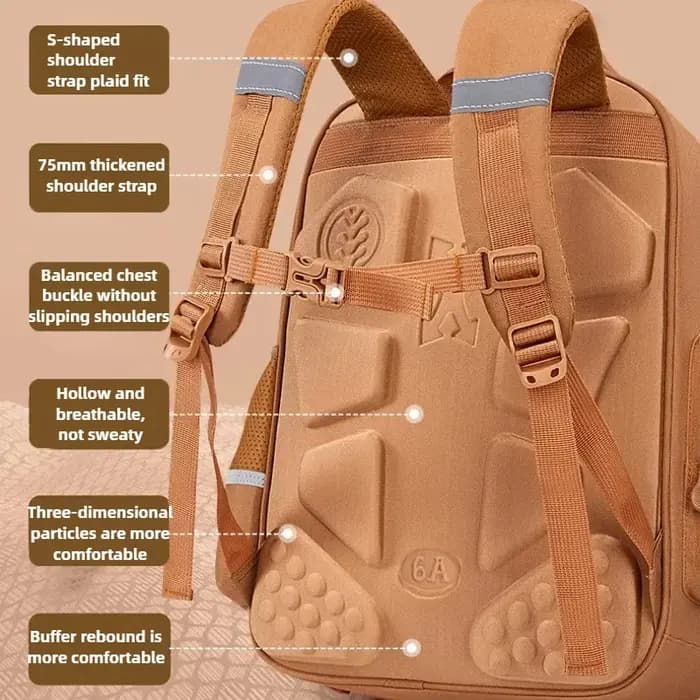 Capybara enfants sac à dos étanche étudiant cartable grande capacité soulager la charge sac d'école sac à dos orthopédique sac de livre