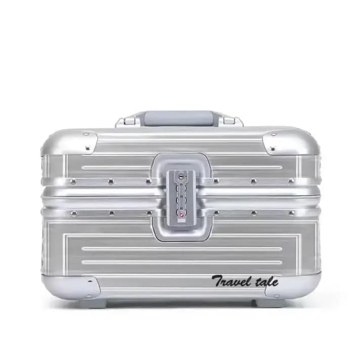 Petite valise à main en aluminium, cabine dure, étui à cosmétiques, bagage personnel furtif