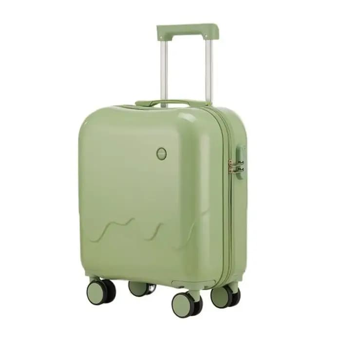 Valise de voyage carrée 18 pouces avec porte-gobelet, roulettes universelles, bagage cabine