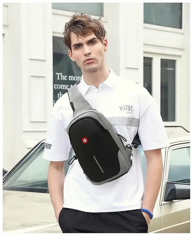 SWISS nouveau sac de poitrine décontracté pour hommes sport sac à bandoulière étanche sac