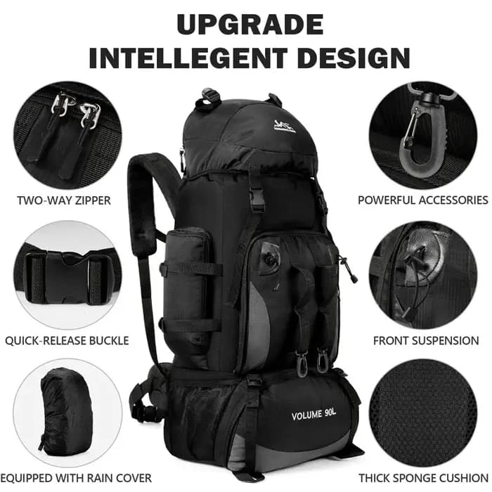 Sac à dos de randonnée 90L pour hommes et femmes
