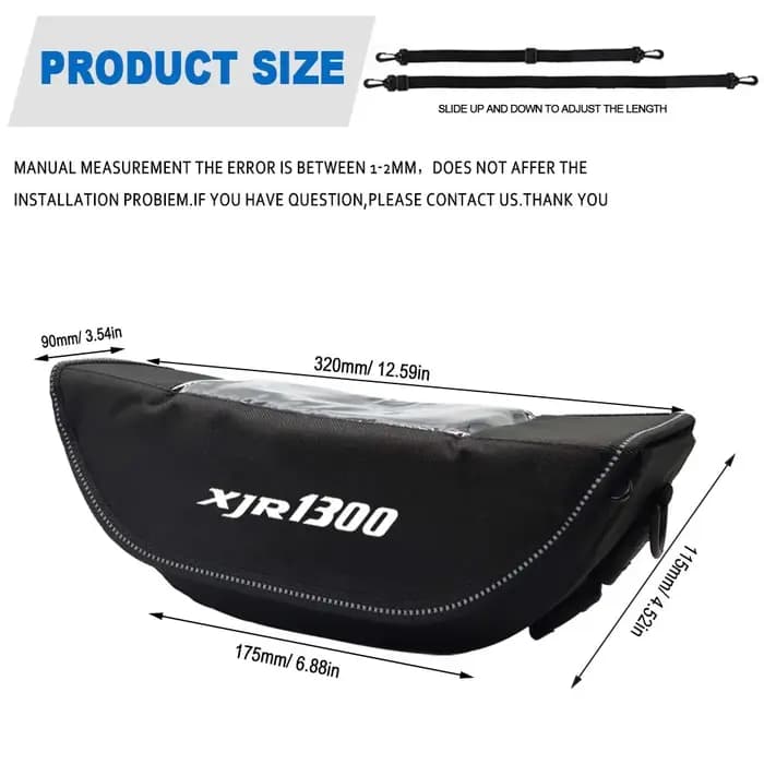 Sac de Rangement pour Guidon de Moto, Accessoire Étanche et Anti-Poussière pour YAMAHA XJR 1300 XJRlingXJR1200 XJR 1200