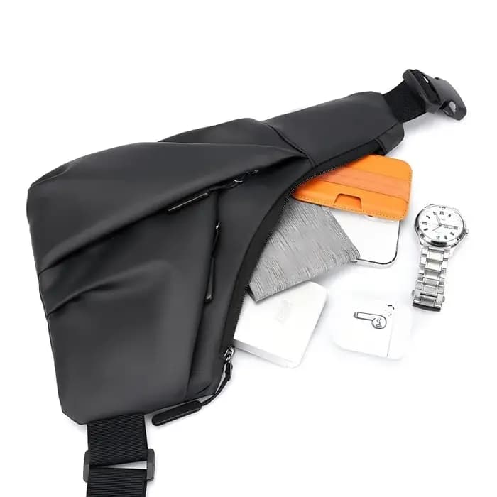 Sac croisé triangulaire antivol avec sangle réglable