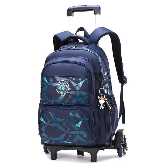 Sac à dos scolaire à roulettes pour enfants, valise décontractée pour monter les escaliers, idéal pour les élèves de 6 à 13 ans