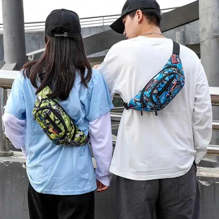 Sac banane imperméable de style coréen pour hommes et femmes