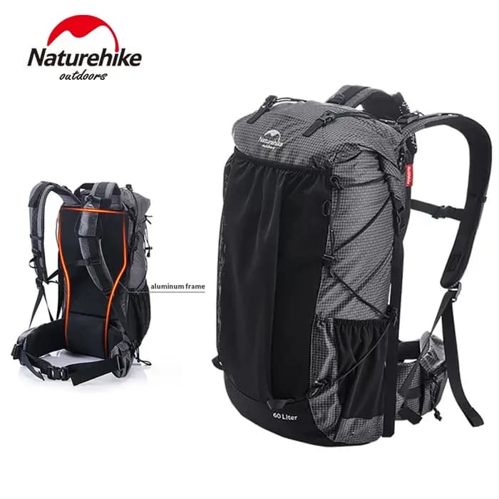 Naturehike Ultra Léger Sac À Dos 60 + 5L/40L Avec Cadre Étanche Voyage Grande Capacité Camping En Plein Air Randonnée Avec Housse De Pluie