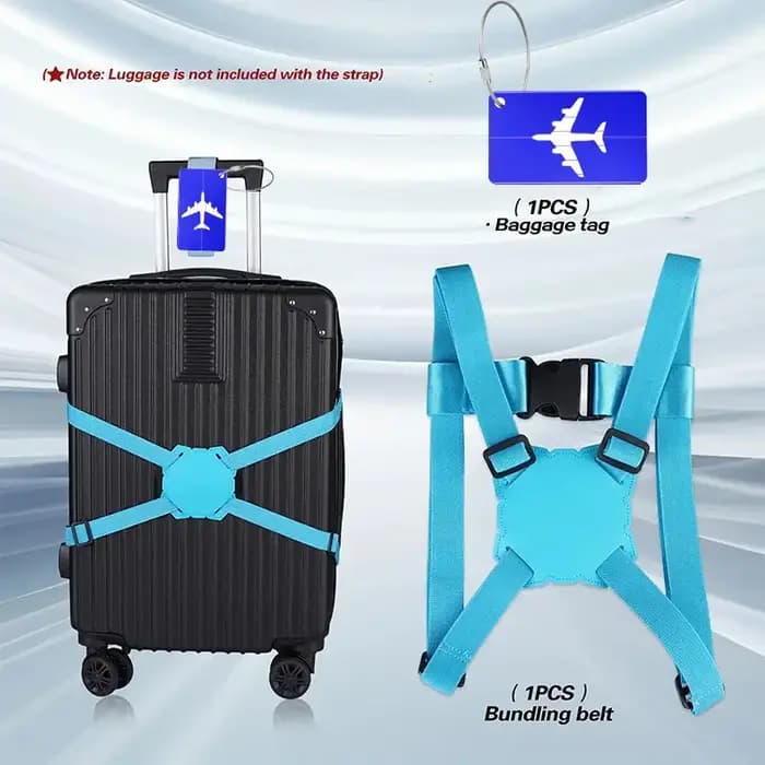 Ensemble de sangles de bagages multicolores +