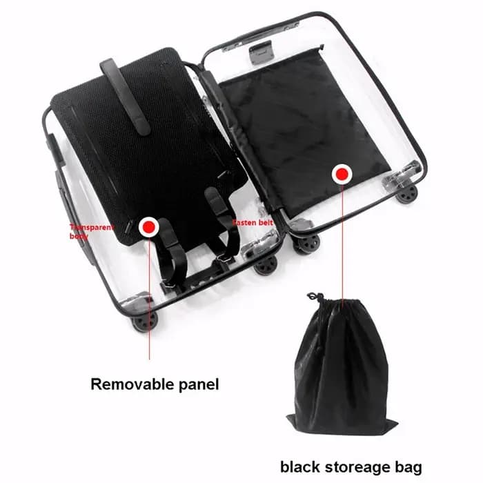 Valise Transparente de Luxe pour Homme et Femme