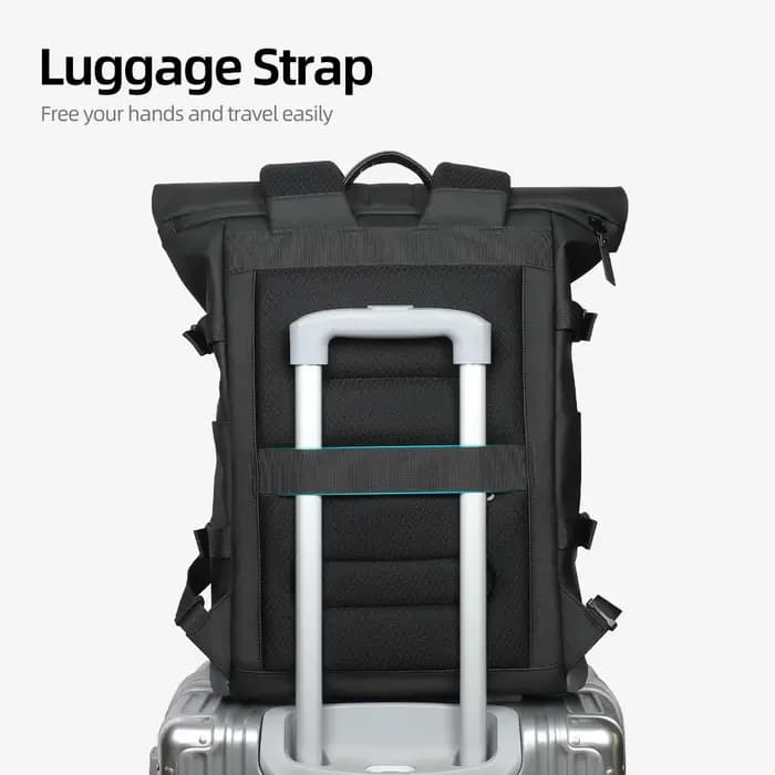 HK sac à dos étanche à roulettes pour hommes grande capacité extensible 17 pouces pochette d'ordinateur loisirs voyage sac à dos randonnée Camping sacs