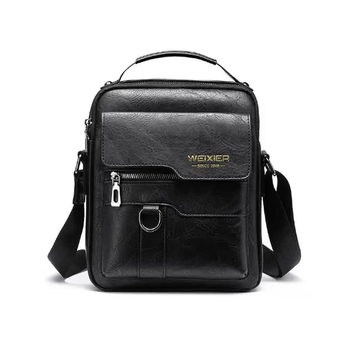 Sac messager en cuir PU de qualité supérieure pour homme WEIXIER - Vintage, grande capacité, vendeur