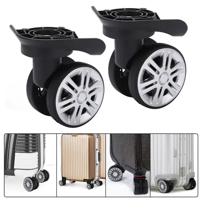 1 Paire de Roues Pivotantes pour Valise