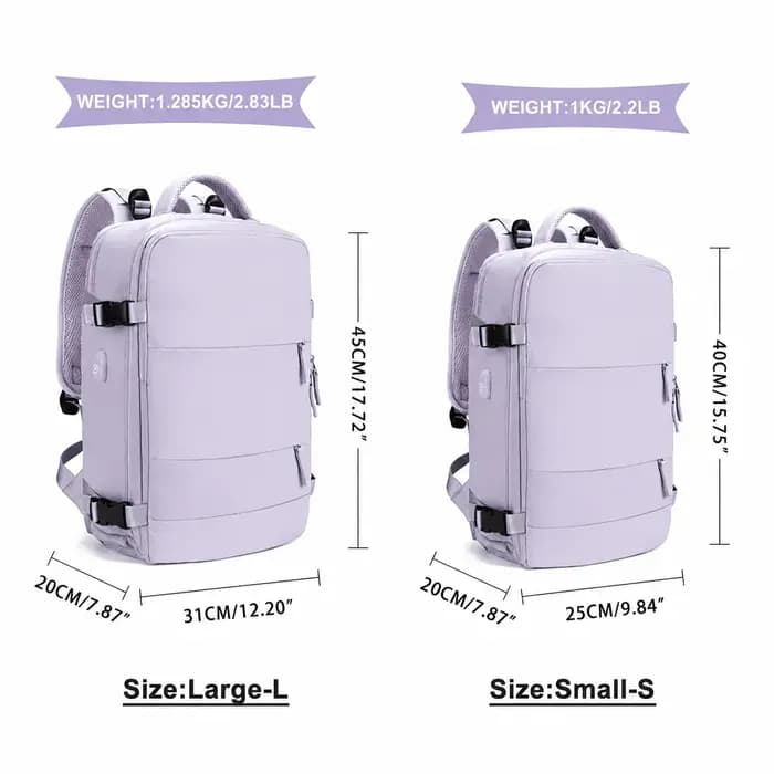 Buylor Sac à dos de voyage pour femme 40x25x17 Sac à dos de cabine d'avion Bagage à main Sac à dos pour ordinateur portable 14 pouces Sac à dos décontracté