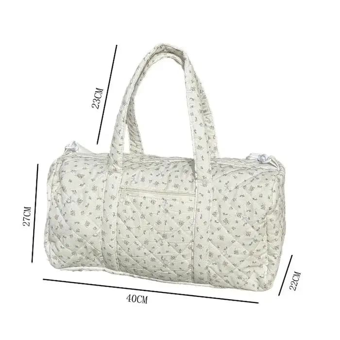 Sac de voyage matelassé floral léger grande capacité