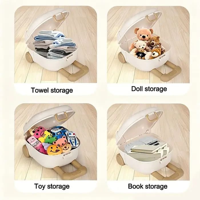 Coffret de rangement mini valise avec poignée rétractable
